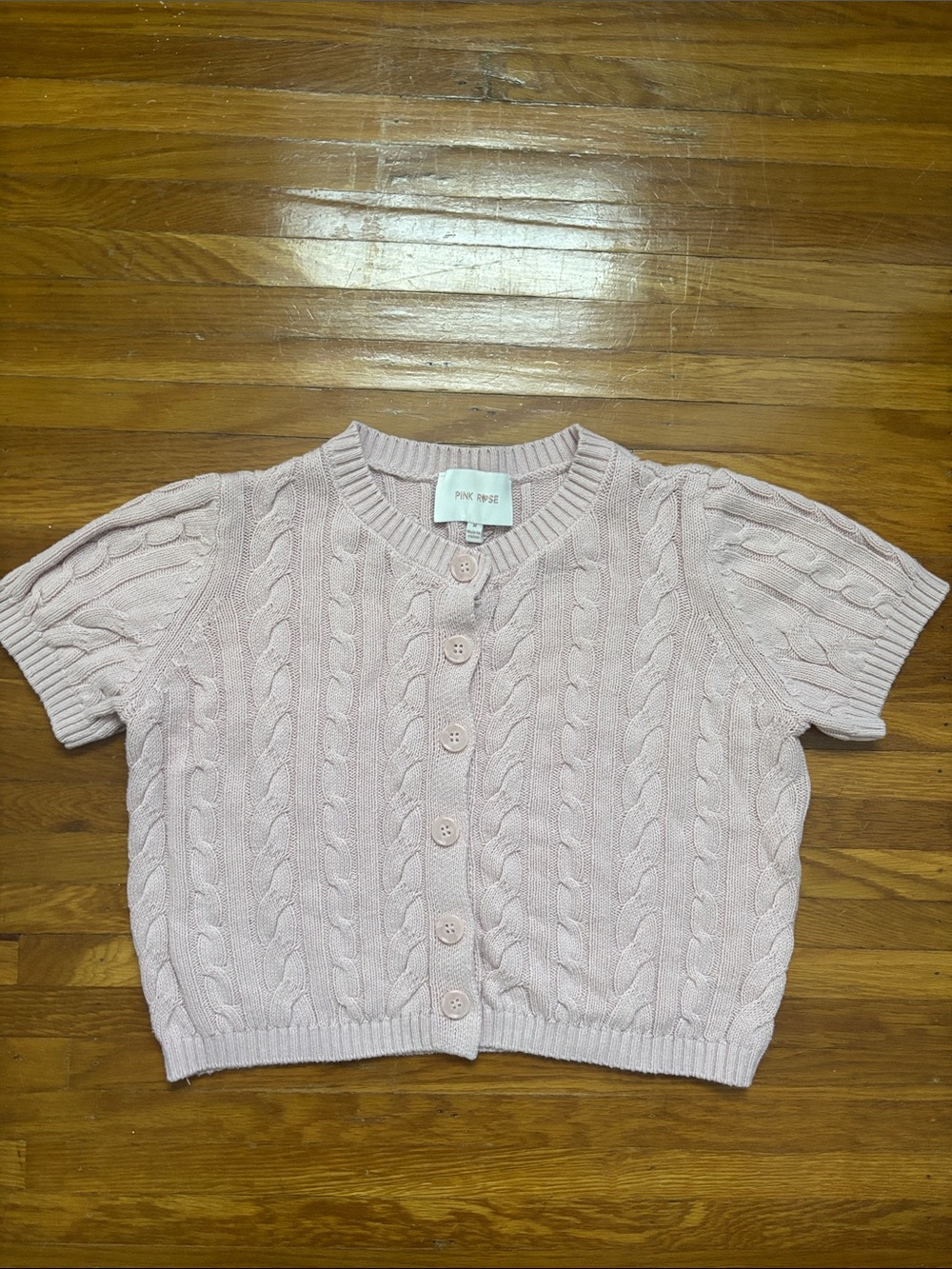 Knit button up short sleeve shirt